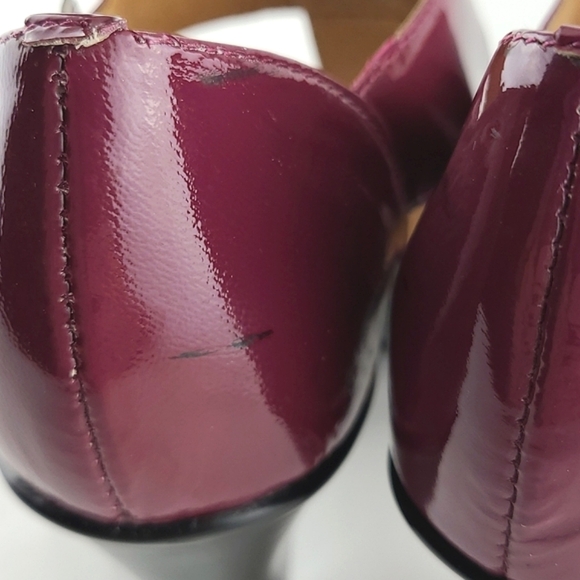 Sofft Patent Leather Purple T Strap Open Toe Adjustable Strap & Buckle Size 6.5M - Picture 12 of 15